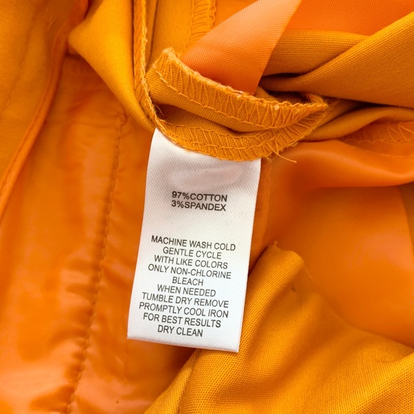 Calvin Klein Women’s Orange Straight Leg Office Dress Trouser Pants with Belt - Picture 9 of 9